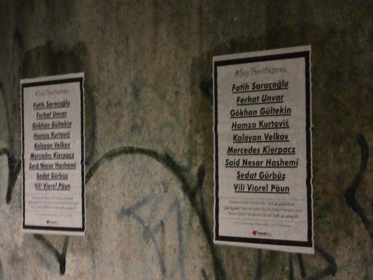 Rassismus tötet! – Plakatkampagne zum Gedenken an den rassistischen Terroranschlag am 19.02.2020 in Hanau